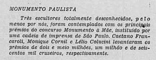 Monique Cornil Jornal do Brasil Concurso Monumento 1965