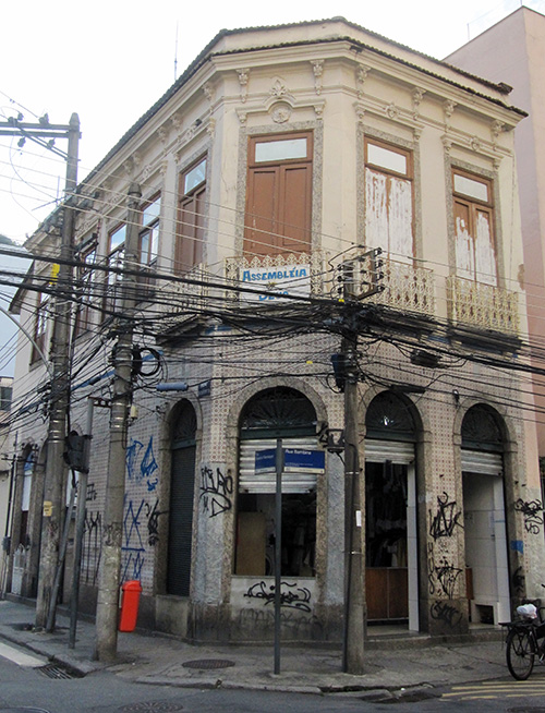 Rio de Janeiro Rua Bambino Azulejos Fachada