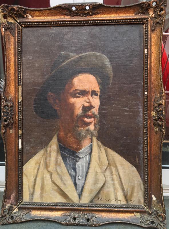 Adrien van Emelen pintura Caipira com chapeu
