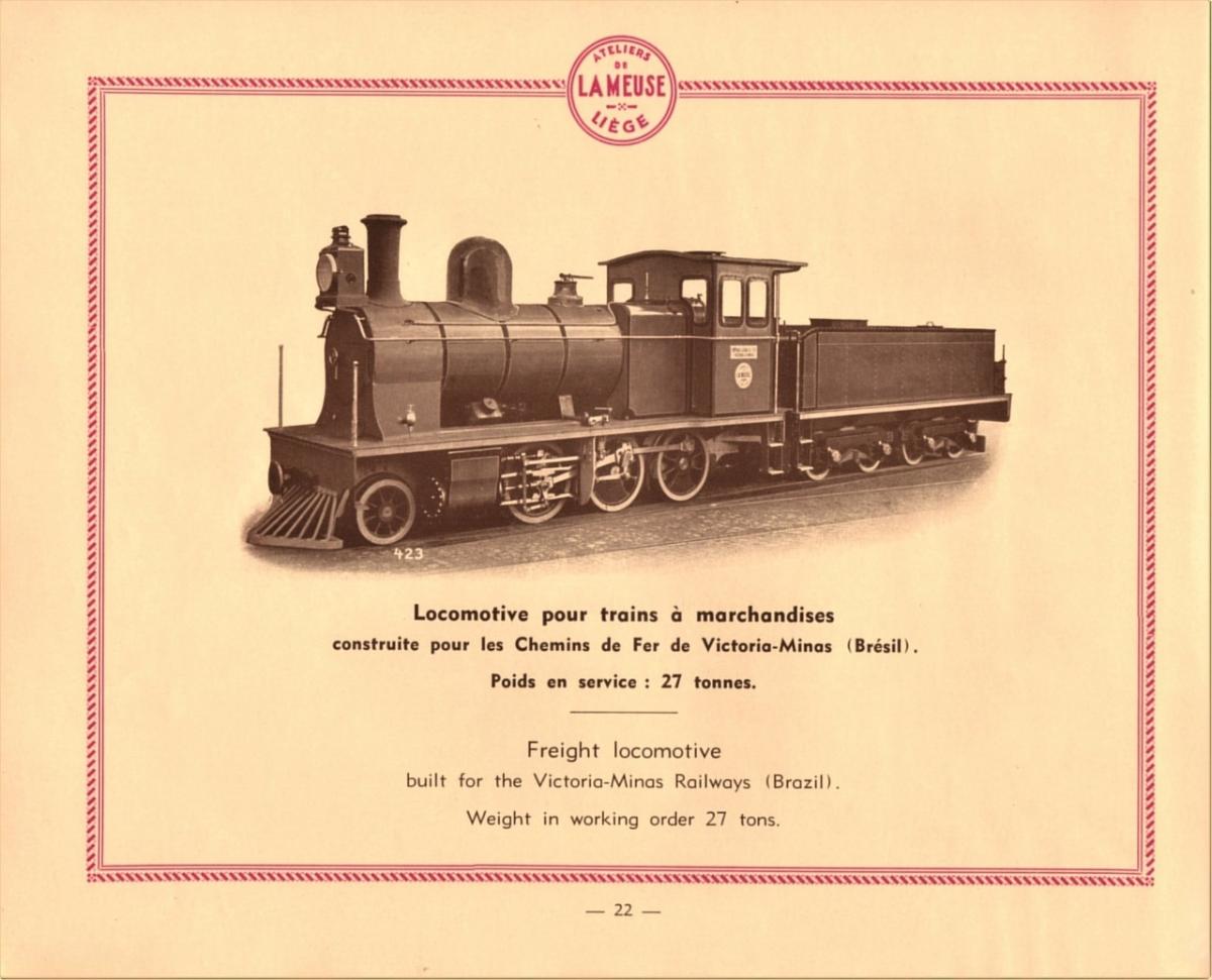 Locomotiva La Meuse EF Victoria - Minas